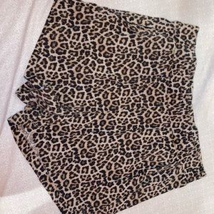 h&m cheetah print shorts